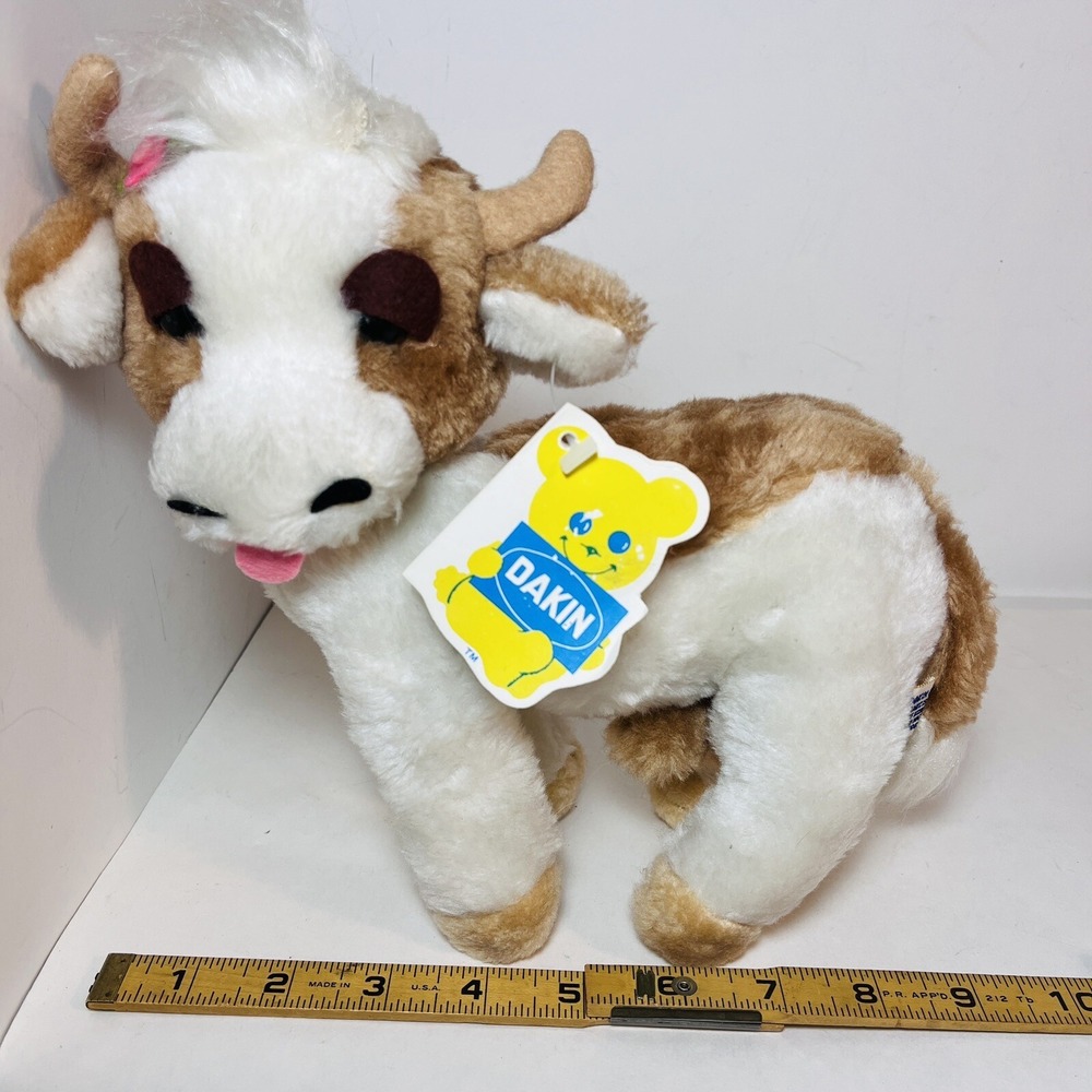 Vintage 1977 Dakin NatureBabies Buttercup Cow Plush 31-1921 With Tags - Picture 7 of 16